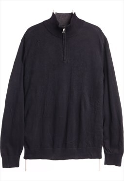 Nautica 90's Quarter Zip Knitted Jumper / Sweater Medium Nav
