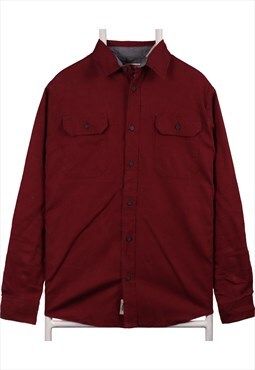 Vintage 90's Wrangler Shirt Button Up Long Sleeve Burgundy