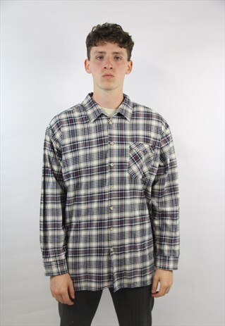 VINTAGE 90'S CHECK FLANNEL SHIRT