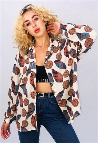 VINTAGE OVERSIZED PATTERN SHIRT