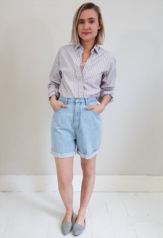 VINTAGE 90'S RAINBOW STRIPE COTTON LONG SLEEVE SHIRT