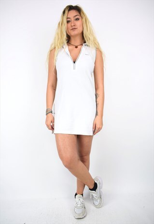 VINTAGE 90'S FILA WHITE TENNIS MINI DRESS