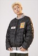 Quilted varsity skater jacker winter MA-1 grunge bomber