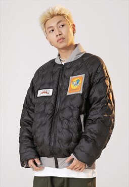 Quilted varsity skater jacker winter MA-1 grunge bomber