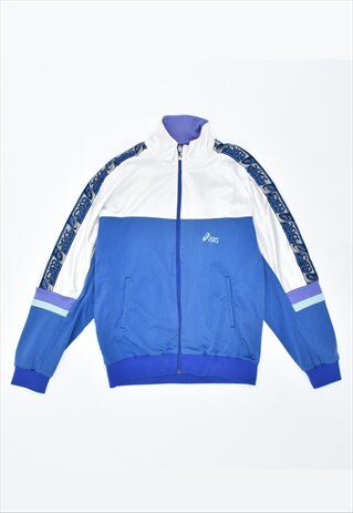 VINTAGE ASICS TRACKSUIT TOP JACKET BLUE