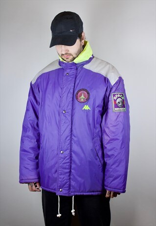 RARE VINTAGE KAPPA SPACE MISSION PUFFER JACKET IN PURPLE