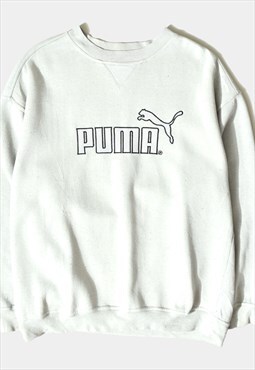 Vintage Puma Sweatshirt Pullover Logo Grey