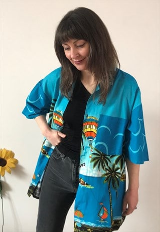 VINTAGE 90S BLUE SHIRT