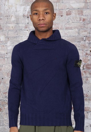 VINTAGE STONE ISLAND JUMPER BLUE