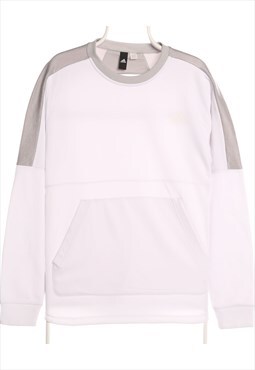 Adidas 90's Crewneck Nylon Sweatshirt Large White
