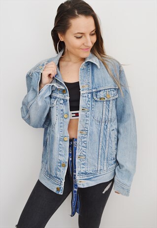 90'S LEE VINTAGE DISTRESSED DENIM JACKET