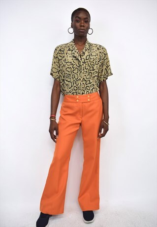 VINTAGE 90S ORANGE FLARE PANTS