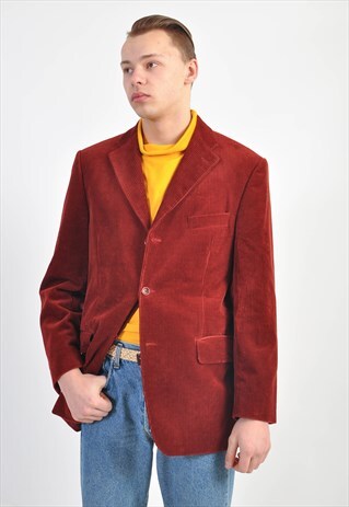 VINTAGE 90S CORDUROY BLAZER JACKET