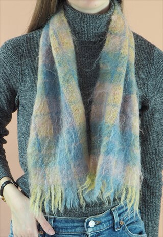 VINTAGE PASTEL MOHAIR SCARF