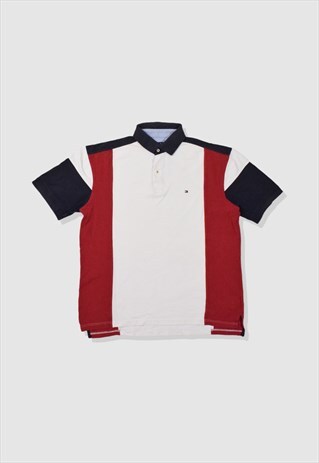 VINTAGE 90S TOMMY HILFIGER POLO SHIRT IN WHITE