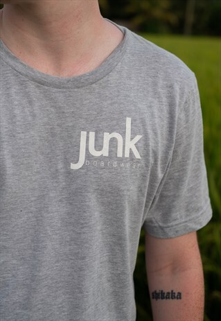 SHORT-SLEEVED GREY TSHIRT VELVET BOARDWEAR GRAPHIC PRINT