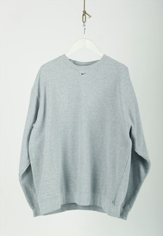 VINTAGE 90S NIKE MARL GREY SMALL LOGO SWEATSHIRT