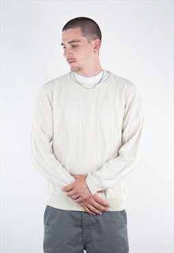 Vintage Christian Dior Plain Creme Sweatshirt Pullover