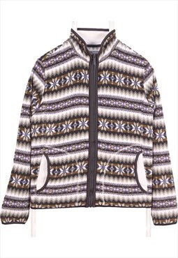 Vintage 90's Micro Fleece Fleece Jumper Aztec Zip Up Black