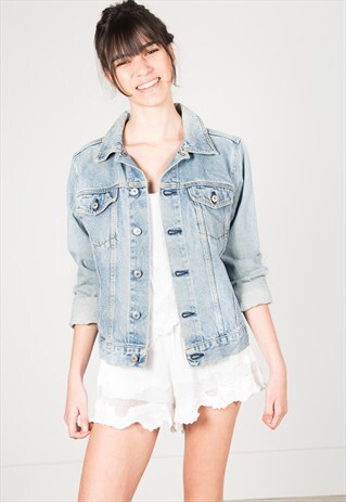 VINTAGE 80'S TOMMY HILFIGER DENIM JACKET / S1224