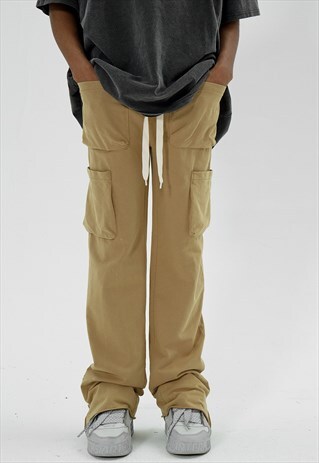 YELLOW CARGO PANTS TROUSERS SWEATPANTS
