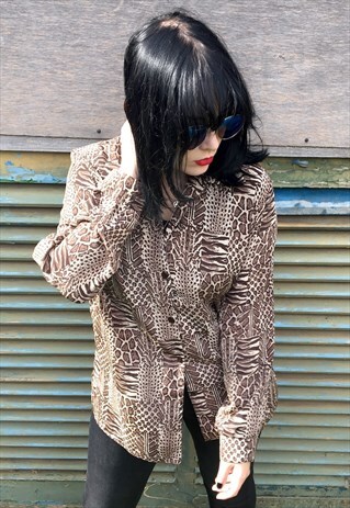 VINTAGE ANIMAL PRINT BLOUSE