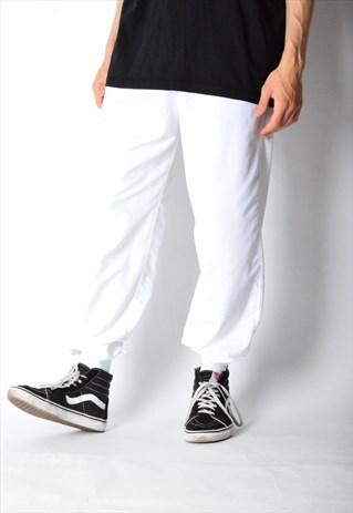 VINTAGE 90S WHITE LIGHTWEIGHT SPORTS PANTS
