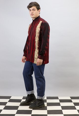 VINTAGE 90'S CRAZY PATTERN VISCOSE SHIRT