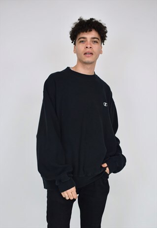 VINTAGE 90'S CHAMPION BLACK SWEATSHIRT
