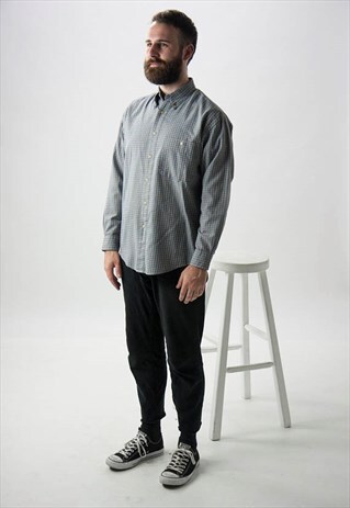 LONG SLEEVE PLAID SHIRT / RETRO COMFY SHIRT