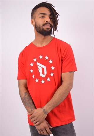 VINTAGE ADIDAS T-SHIRT TOP RED