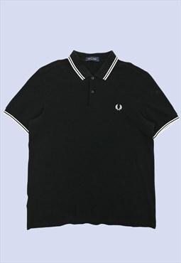 Black Cotton Short Sleeved Collared Polo Mod Casual Shirt
