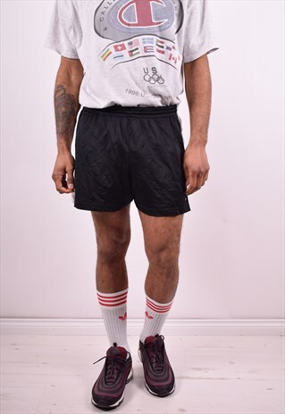 NIKE MENS VINTAGE SHORTS W36 BLACK 90'S