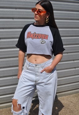 Vintage Y2K Majestic Arizona Baseball crop tshirt