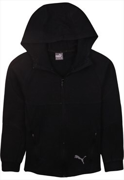 Vintage 90's Puma Hoodie Sportswear Full Zip Up Black XSmall