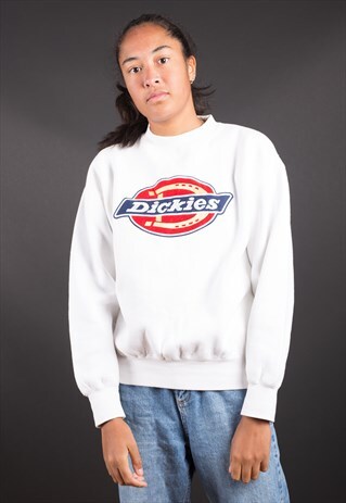 WHITE BIG LOGO SPELL OUT DICKIES SWEATSHIRT