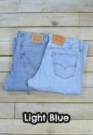 VINTAGE LEVIS 550 RELAXED FIT JEANS LIGHT BLUE VARIOUS SIZE