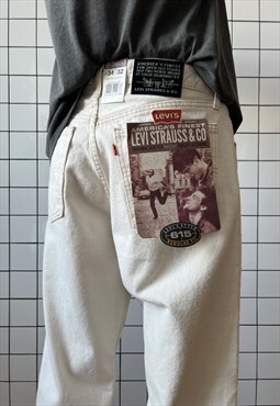 Vintage LEVIS Jeans 80s Beige / Orange Tab