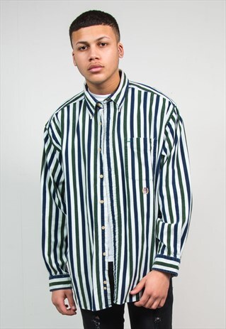 VINTAGE TOMMY HILFIGER STRIPED CORD SHIRT