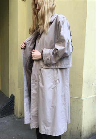 VINTAGE 90' OLDSCHOOL AMAZING CASUAL BEIGE UNIQUE COAT