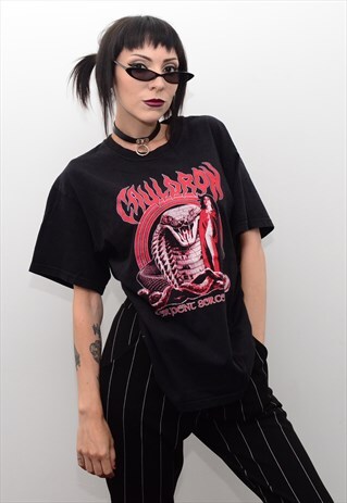 'CAULDRON' HEAVY METAL BAND SLOUCHY BOYFRIEND TEE