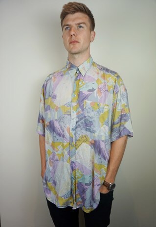 PURE SILK PATTERNED SHIRT
