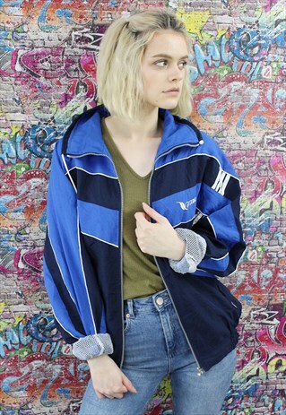 VINTAGE 90S SHELL JACKET / WIND BREAKER. UNISEX SPORTSWEAR.