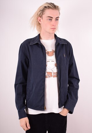 POLO RALPH LAUREN MENS VINTAGE HARRINGTON JACKET MEDIUM 90S