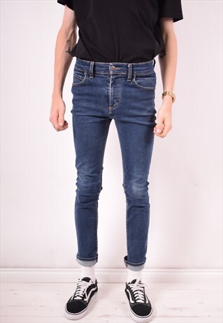 CHEAP MONDAY MENS VINTAGE JEANS W33 L30 BLUE 90S