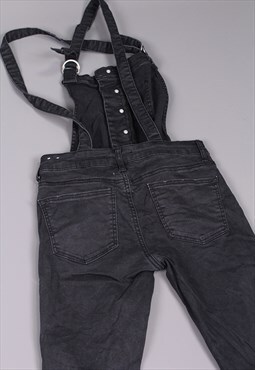 Black Denim Dungarees. Overalls. Workwear. Y2K