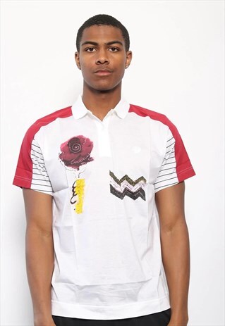 VINTAGE SERGIO TACCHINI POLO SHIRT WHITE
