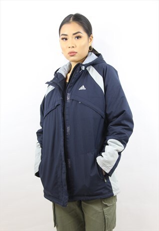 VINTAGE ADIDAS NAVY PADDED SPORTS JACKET