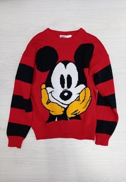 90s Vintage Mickey & Co Jumper Red 