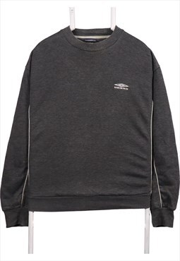 Vintage 90's Umbro Sweatshirt Spellout Logo Crewneck Grey